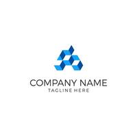 Triangle A logo concept Icon vector
