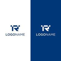 Letter R with Castle Logo Concept Icon vector