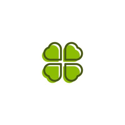 Leaf and heart logo concept