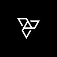 Letter Y with triangle line logo concept vector
