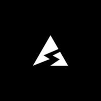 Triangle and pathway logo concept vector