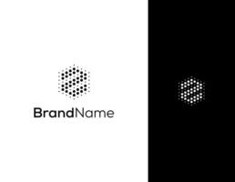 letter Z with hexagon and dot concept logo for lab or technology company vector