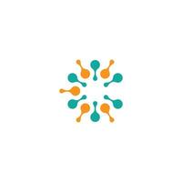 Unique Letter C and Molecule logo concept vector