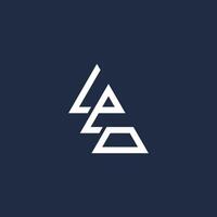 Simple design letter LEO with triangle concept vector
