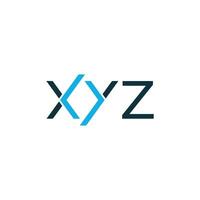simple design XYZ box or xyz square letter for branding vector