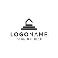 unique letter C and house logo combination vector