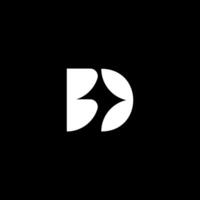 simple Letter BD or DB logo concept vector