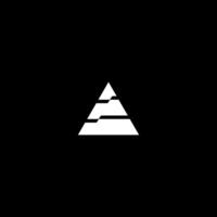 abstract delta or three delta logo concept vector