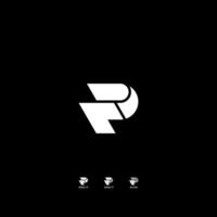 Monogram Letter FP or PF with arrow logo concept vector