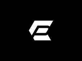 Monogram Letter EP or PE with negative space logo concept vector