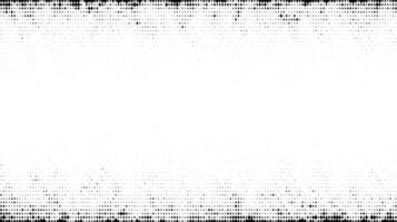Halftone grunge texture. Comic style grain background. Pop art faded textured frame. Speckle gradient effect. Dotted particles wallpaper vector