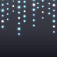 Glowing lamps garland. Decorative Christmas lights strings. Fairy lights chain. Hanging wall decoration for party. Led bulb lamps. vector