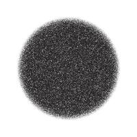 Grain circle gradient. Stipple round shape. Radial stochastic dotwork texture. Random grunge noise background. Black dots sphere vector