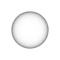 Grain circle gradient. Stippled round shape. Radial stochastic dotwork texture. Grunge noise background. Black dots sphere vector