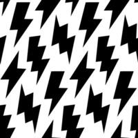 Black lightning bolts seamless pattern. Thunderbolts repeating background. Storm and lightning strike ornament wallpaper. Energy power or electricity voltage symbols. vector