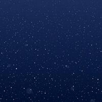 Snowfall at night. Falling snowflakes on dark background. Galaxy stars on night sky. Splattered particles, dots, specks, splashes, drops, spray texture vector