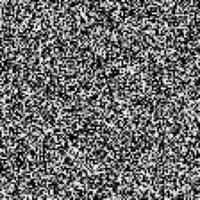 Seamless pixelated tv noise texture. White noise signal grain. Television screen interferences or glitches. Grunge background vector