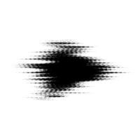 Grunge glitch halftone spot. Distorted comic pop art textured stain. Spotted dots background blot. Monochrome design element. vector