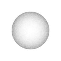 Grain circle gradient. Stippled round shape. Radial stochastic dotwork texture. Random grunge noise background. Black dots sphere. Halfton vector