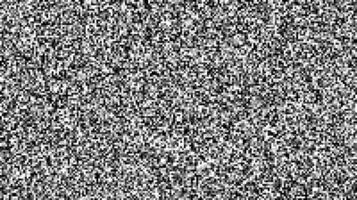 Seamless pixelated tv noise texture. White noise signal grain. Television screen interferences or glitches background vector
