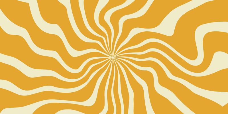 Trippy spiral wavy lines background. Psychedelic radial burst wallpaper. Linear sunburst swirl. Twisted and distorted curly texture.