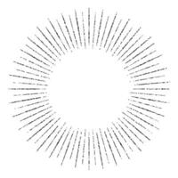 Retro sunburst dotted frame. Black and white sunlight rays circle. Vintage stippled design element for logo, labels, badges, banners. vector