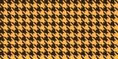 Houndstooth seamless pattern. Yellow and black dogs tooth repeating background. Fabric texture sample. vector