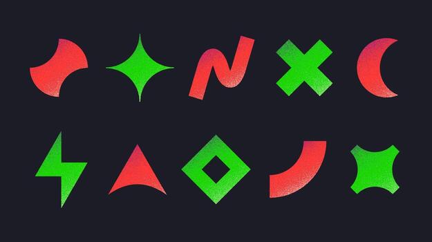 geométrico primitivo formas recopilación. texturizado resumen formas conjunto en Bauhaus o memphis estilo. minimalista elementos paquete para collages, diseños, carteles vector