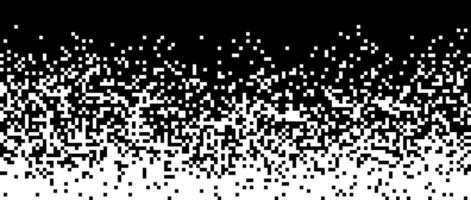 Pixelated halftone gradient noise. black and white fading pixel texture. Dissolving wallpaper. vector