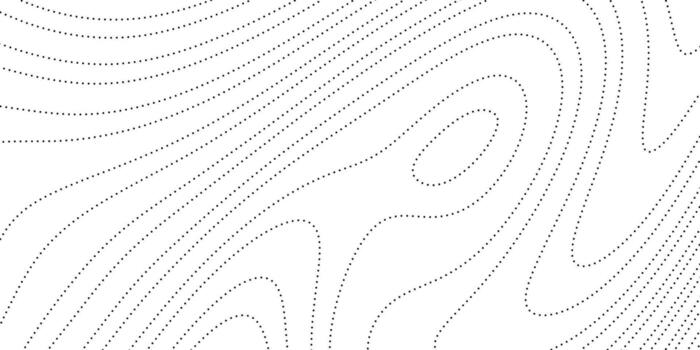 Dotted wave lines background. Abstract wavy texture. Warped curved dashed lines wallpaper. Minimalistic map design template vector