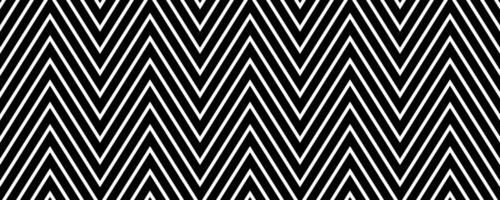 Zig zag seamless pattern. Black and white chevron ornament background. Repeating herringbone motif texture with diagonal lines. Textile design template swatch. vector