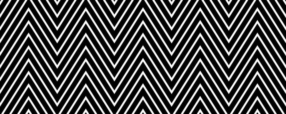 Zig zag seamless pattern. Black and white chevron ornament background. Repeating herringbone motif texture with diagonal lines. Textile design template swatch.