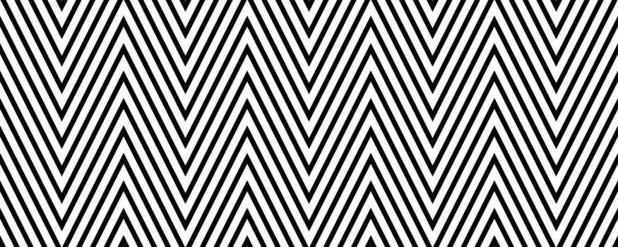 Zig zag seamless pattern. Black white herringbone ornament background. Repeating chevron motif texture with diagonal lines. vector