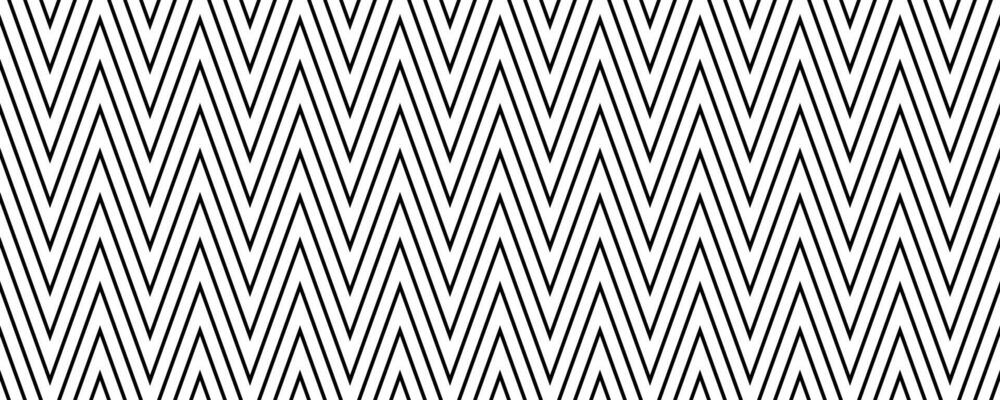 Zig zag seamless pattern. Black and white chevron ornament background. Repeating herringbone texture with diagonal lines. Textile design swatch.