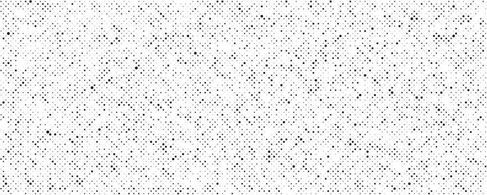 Grunge halftone texture. Comic pop art style spots and drops. Dirty white and black pixelated noise wallpaper. Dotted surface.