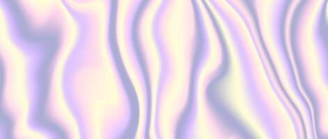 Holographic background. Spectrum gradient backdrop. Liquid metallic texture. Pastel unicorn colors blurred backdrop. Iridescent hologram effect wallpaper for cover, poster, banner. vector