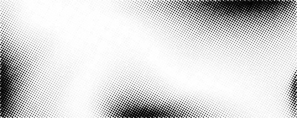 Halftone faded gradient texture. Grunge halftone gritty background. White and black sand noise wallpaper. Retro pixilated