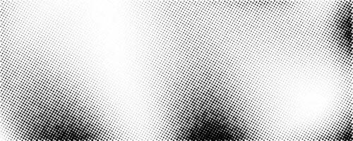 Halftone faded gradient texture. Grunge comic background. White and black sand noise wallpaper. Retro pixilated backdrop vector