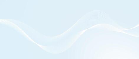 Undulate smooth wave lines design. Abstract flowing curved stripes template. White fluid shape on light teal blue background. Sea water, wind or air concept. vector