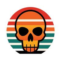 vibrant colored dog head with sunglasses on retro vector