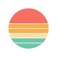 Flat Graphic of Retro Striped Background with Pastel Tones vector