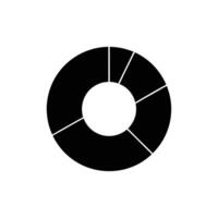 Donut Chart Icon Flat and Clean Look Isolated vector