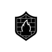 Firewall Icon Flat and Clean Look Isolated vector