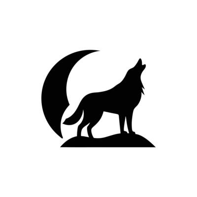 Distant Howl Icon Flat and Clean Look Isolated