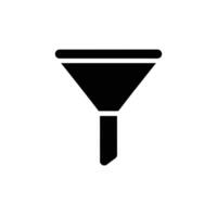 Filter Icon Flat and Clean Look Isolated vector