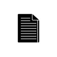 File Document Icon Flat and Clean Look Isolated vector
