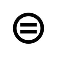 Equal Sign Icon Flat and Clean Look Isolated vector