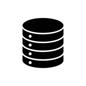Database Server Icon Flat and Clean Look vector