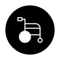 Wheelchair accessibility icon representing disability assistance and inclusion symbolizing support for individuals facing mobility challenges and needs vector
