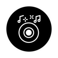 Stylish music record icon illustration representing artistic expression and appreciation for audio arts and entertainment creation vector